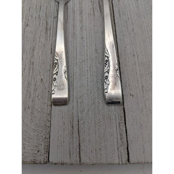 Vintage 1881 Rogers Proposal Silverplate Flatware Butter Knife Jelly Spoon - Picture 2 of 7